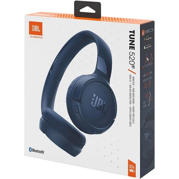 Bluetooth-гарнитура JBL Tune 520BT беспроводные bluetooth синий