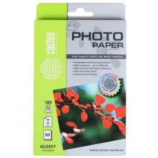 Фотобумага Cactus CS-GA6180500 100x150 мм, 180 г/м2, 50 л., покрытие - глянцевое