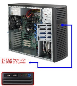 Корпус Superrmicro CSE-732i-865B Midi-Tower 865W черный