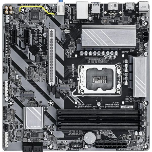 Материнская плата Gigabyte B860M D3HP Socket-1851, Intel B860, mATX, Ret